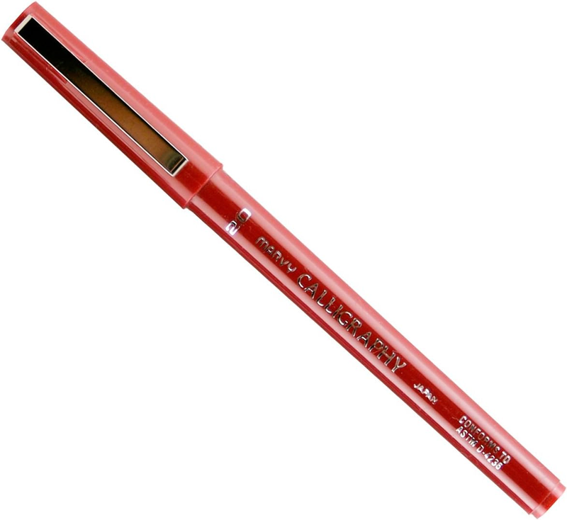 of America 6000F-C-28 Calligraphy Marker, 2.0Mm, Burgundy