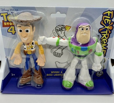 Toy Story 4 Buzz & Woody Extreme Bendable Figures Toy NEW IN BOX FREE SHIPPING