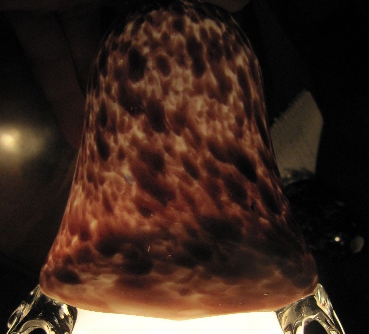 VERY PURPLE GLASS LAMP SHADE  3/4