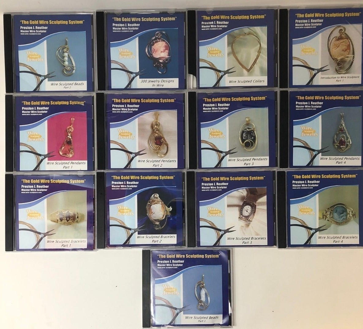 Wire Sculpted Jewelry, Preston Reuther, 22 VIDEO CD Disc Collection