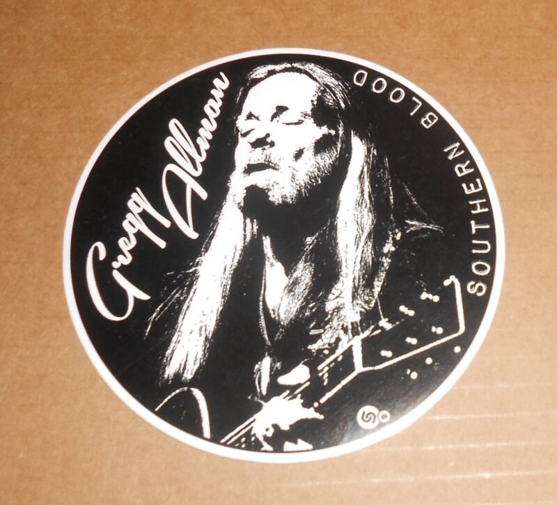 Gregg Allman Southern Blood Sticker Original Promo (circle) 4“ Country