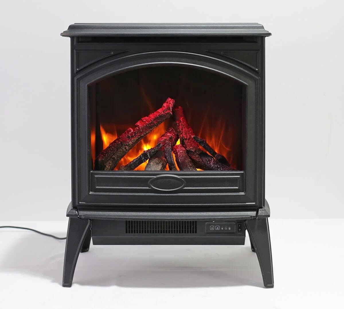 Sierra Flame 70cm Freestanding Electric Stove with a Cast Iron Frame, E70- NA