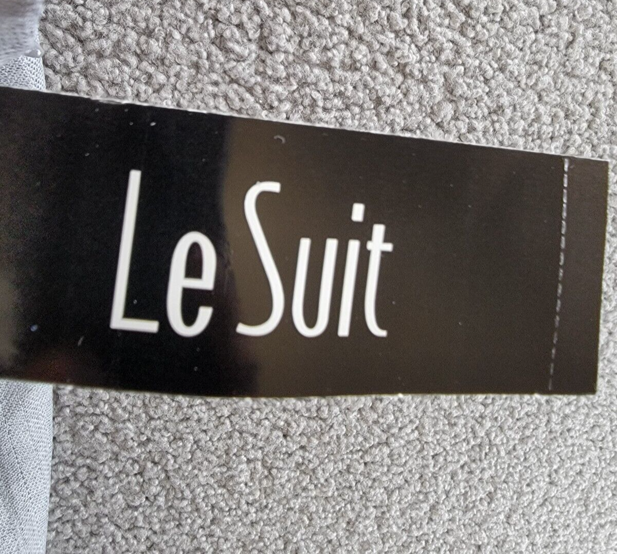 Le Suit High Rise Pants Women's 10 Granite Heather Pull On Style Pleat Front - Picture 15 of 16