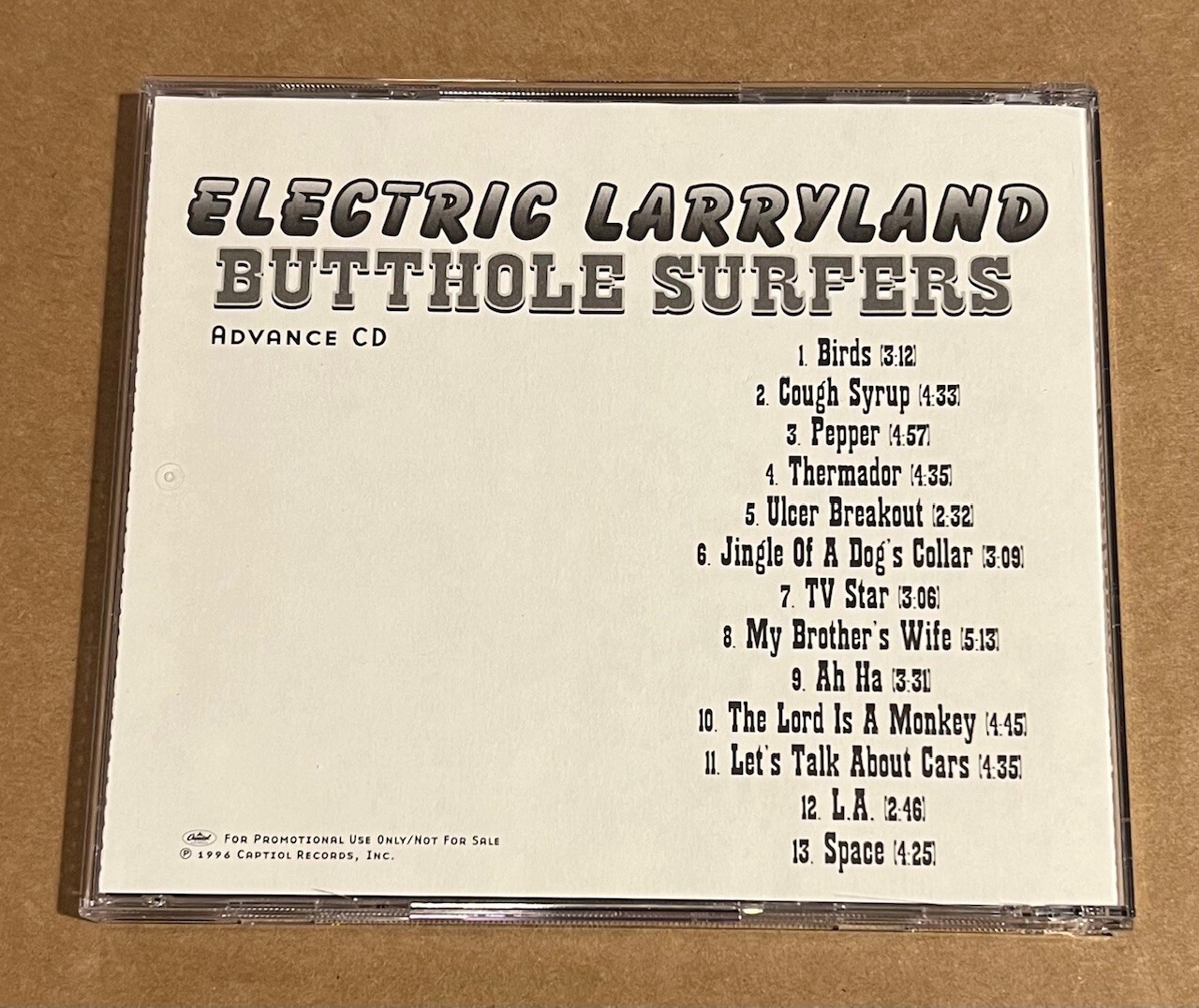 Butthole Surfers - Electric Larryland RARE promo advance CD
