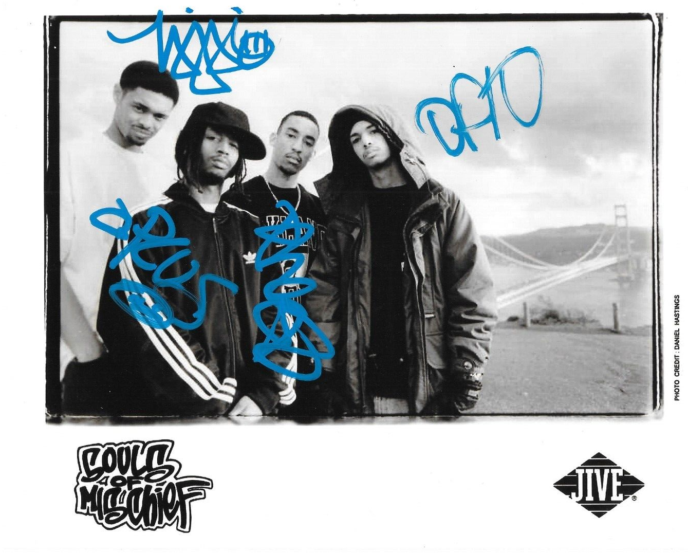 【怪物12'】Poetic Souls / Too Much TV ,koco SOULS OF MISCHIEF * signed 8x10 photo * A-PLUS, PHESTO, OPIO