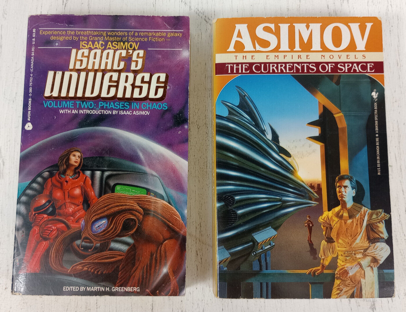 Isaac Asimov (Paperback x2) The Currents of Space + Phases