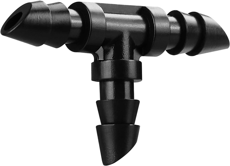 Barbed Tee Fittings 70 Pack 1/4 Inch Drip Irrigation Hose Pipe Barb Plastic