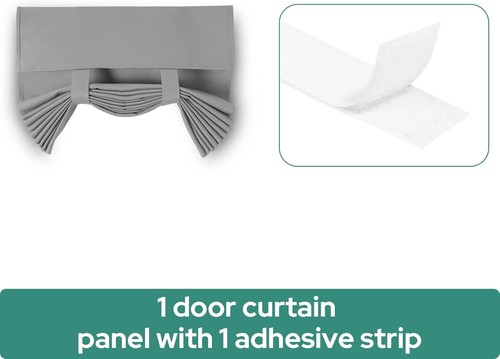 HOMEIDEAS French Blackout Door Window Curtains, W26" X L40", B-light Grey 