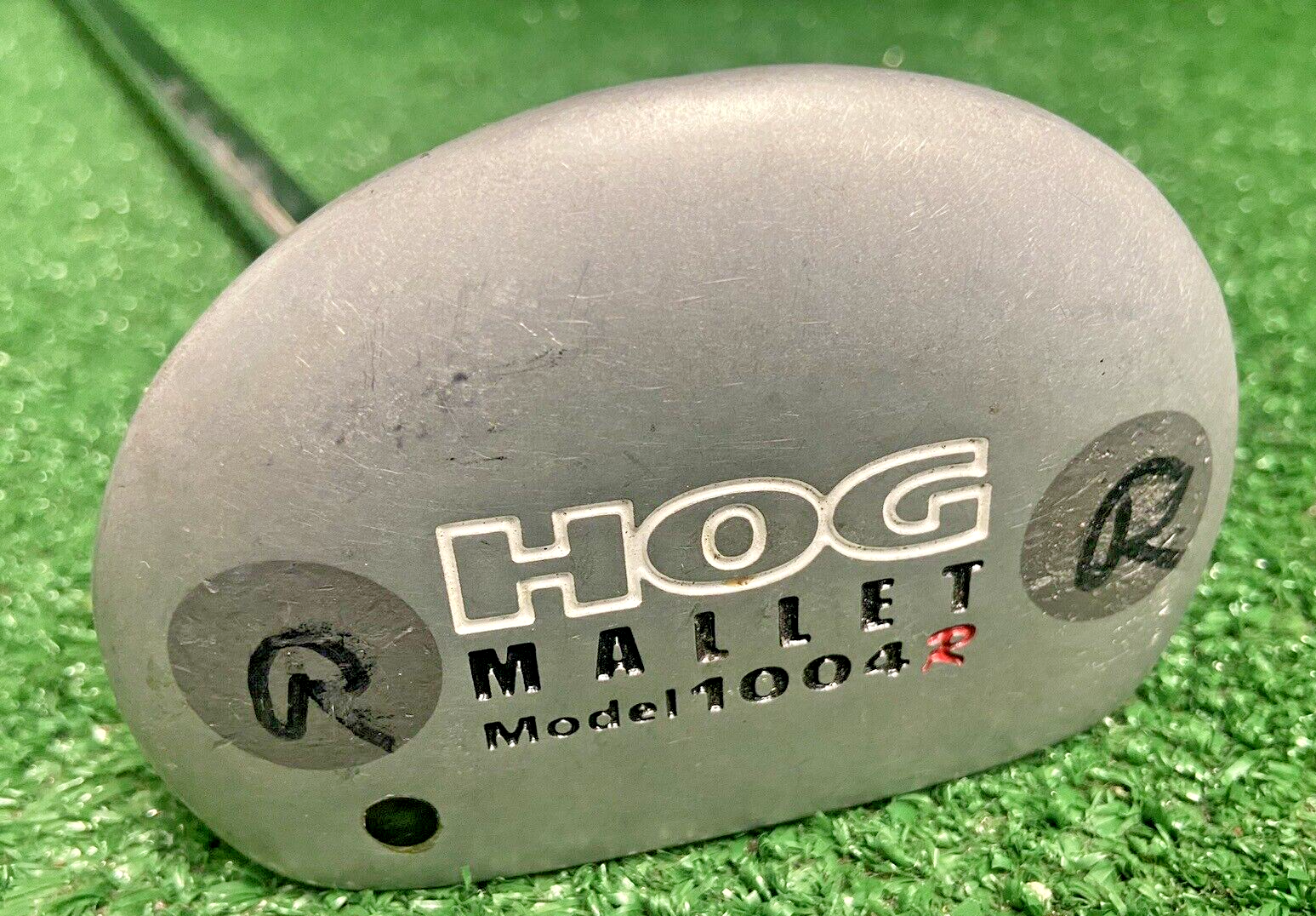 Hog Mallet Model 1004R Putter RH Steel 36 Inches With New Midsize Grip Nice Club