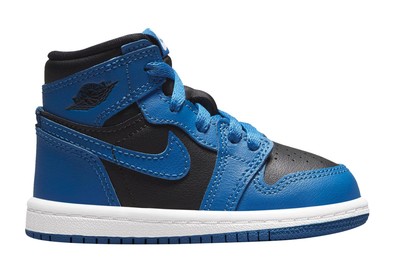 

Toddlers Jordan 1 Retro High OG Dk Marina Blue/Black-White (AQ2665 404