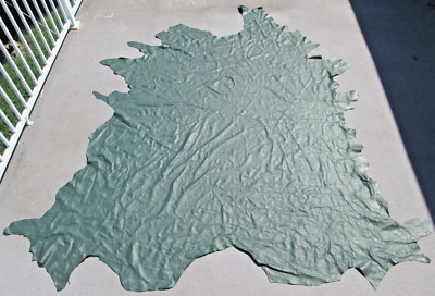 Forest Green Leather Hide Upholstery Whole Full Cow Hide Suede Large Piece