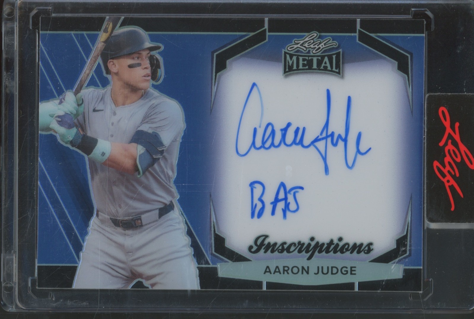 2025 Leaf Metal Inscriptions Prismatic Blue Aaron Judge 5/5 Auto Autograph