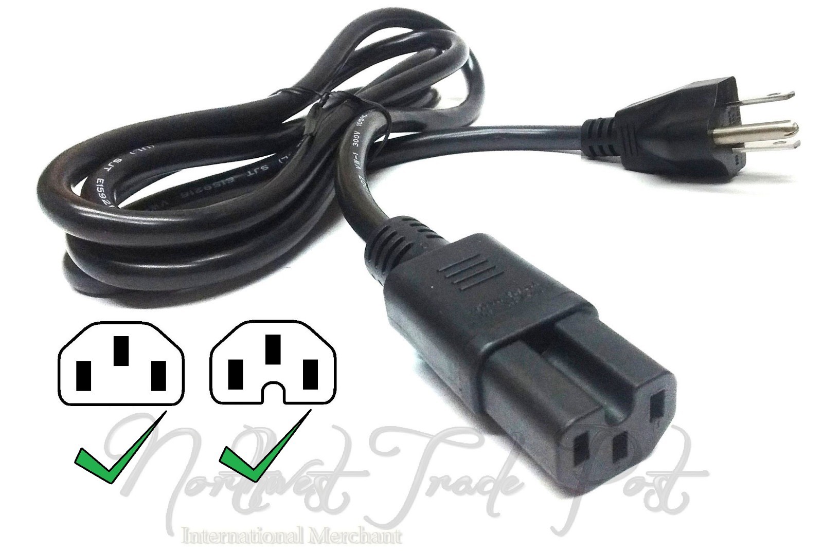 6ft Baohing 3-Prong AC Power Cord Power Supply Cable E159216 6ft Baohing 3-Prong AC Power Cord Power Supply Cable E159216