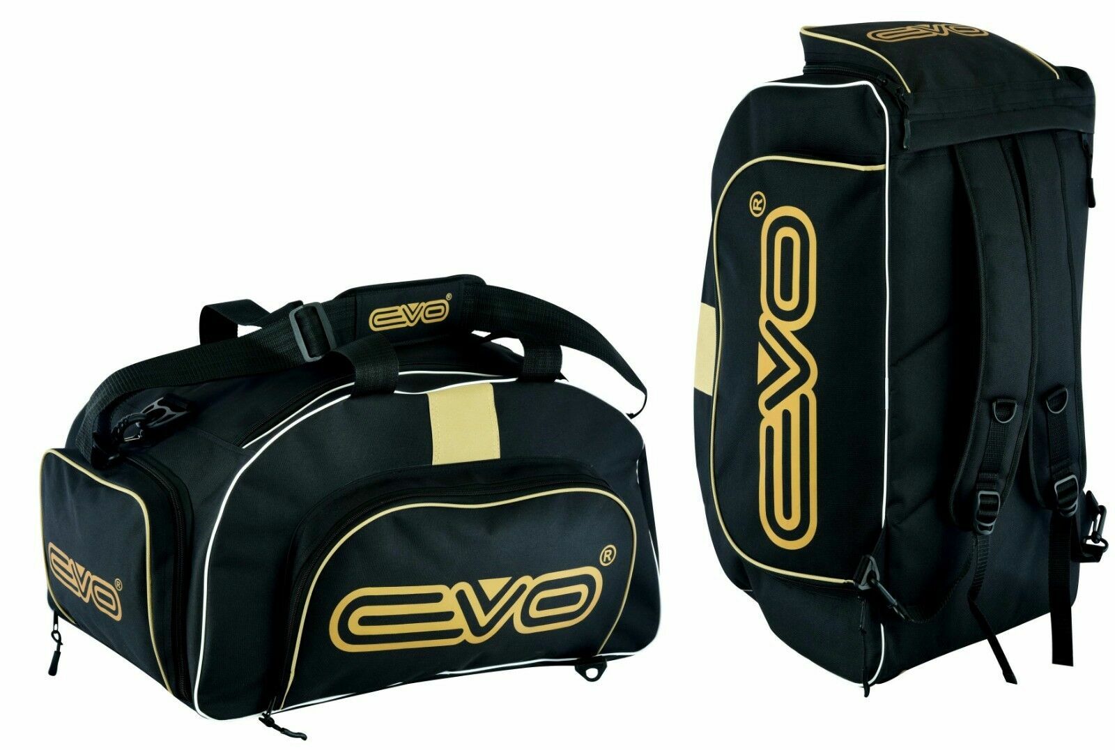 EVO Sports Kit Bag Backpack Holdall Duffle Travel Shoulder Gym Gear