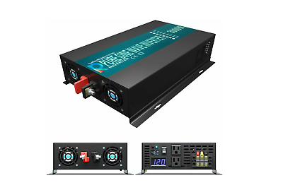 WZRELB Pure Sine Wave Inverter 48V - 120V DC to AC 3000W - 6000W Surge RV Solar