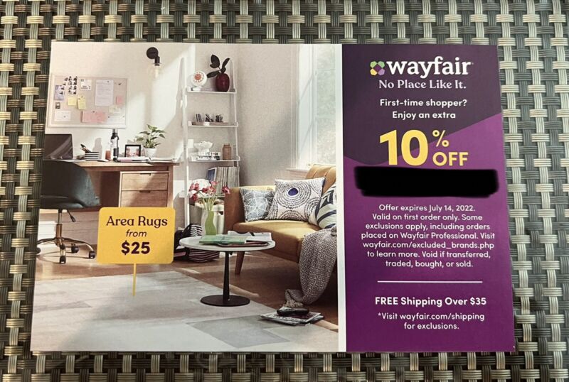 Wayfair 10% Coupon - Expire July 14