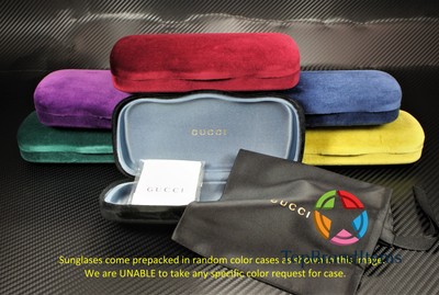 Pre-owned Gucci Gg1076s 003 Round Oval Panthos Acetate White Grey 56 Mm Women's Sunglasses In Gray