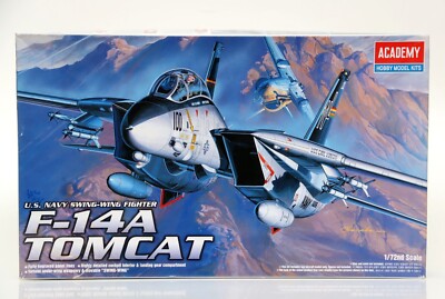 Academy Hobby Model Kits 1/72 Scale F-14A Tomcat Model Kit 12471 New in open box