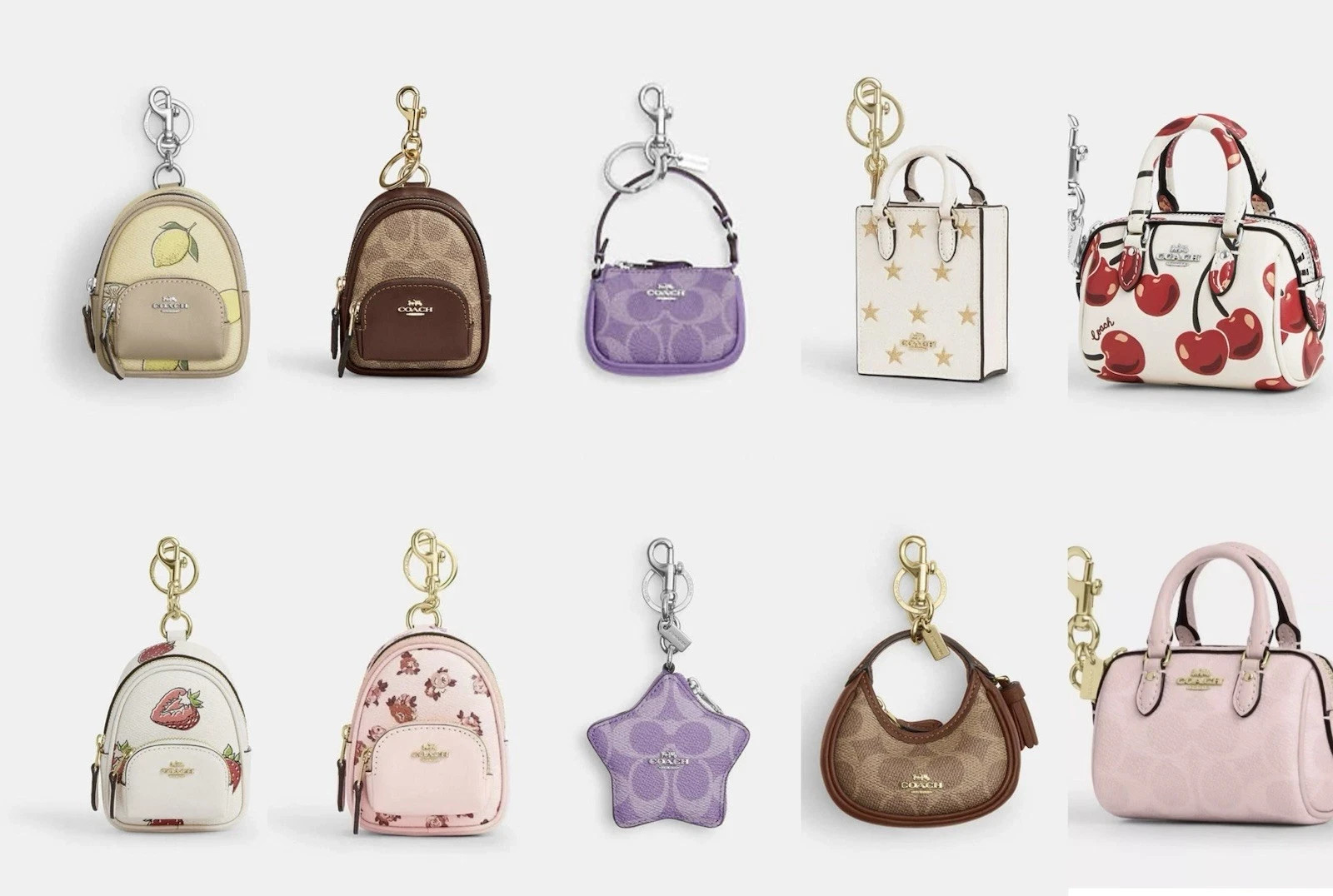 小物 COACH Charm Coin Purse Signature Lemon COACH® Outlet | Lemon Bag Charm