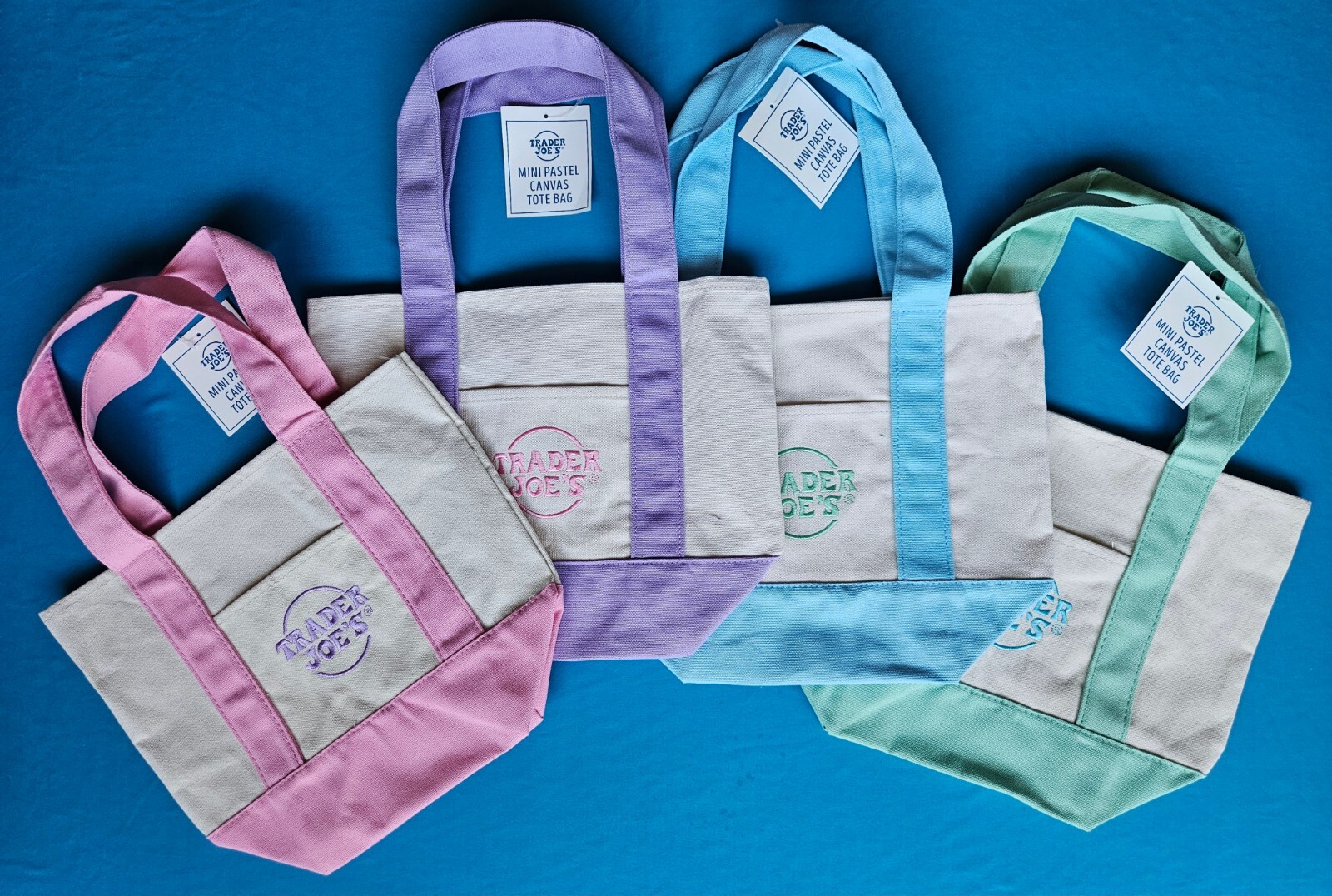 Trader Joe's mini pastel tote トートバッグセット s-l400.jpg
