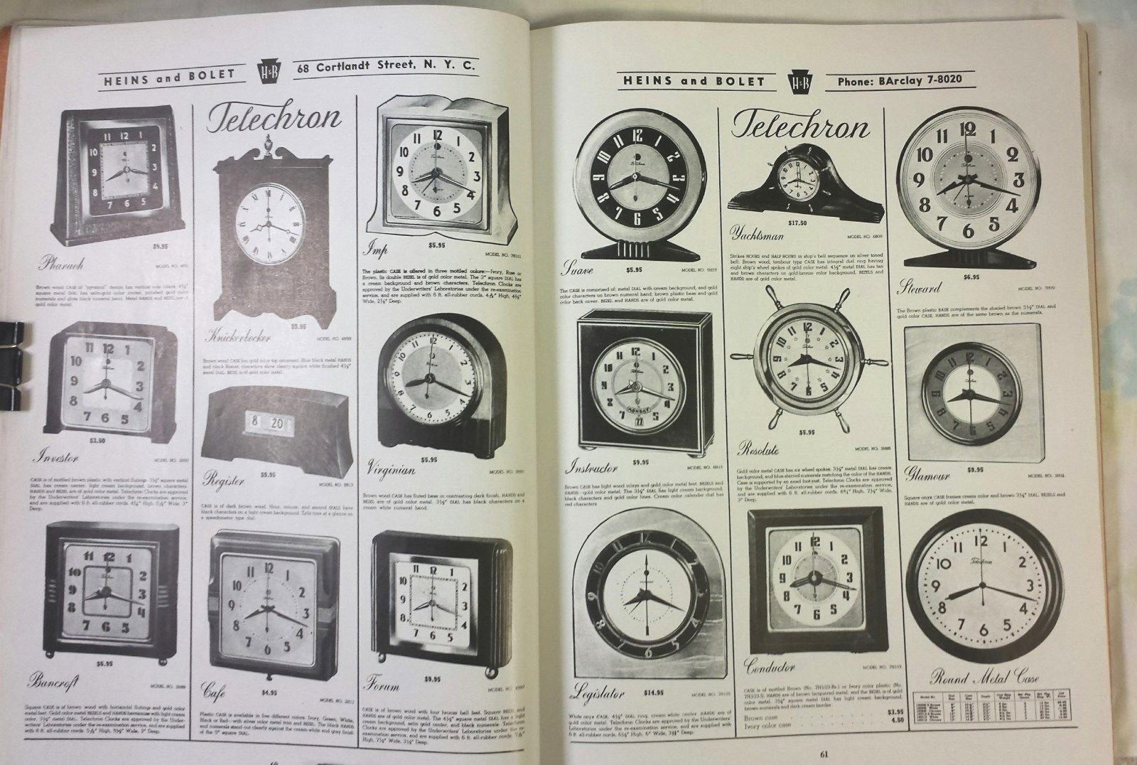 1941 Heins & Bolet Catalog Radios Appliances Clocks Cameras Photographic Movie