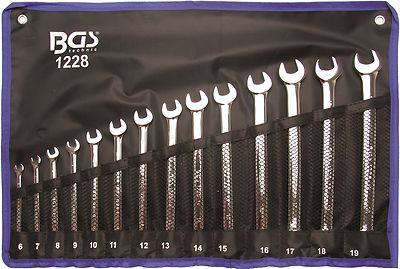 BGS! Maul-Ringschlüssel-Satz XXL extra lang 6-19 mm 14-tlg Ringmaulschlüssel Set