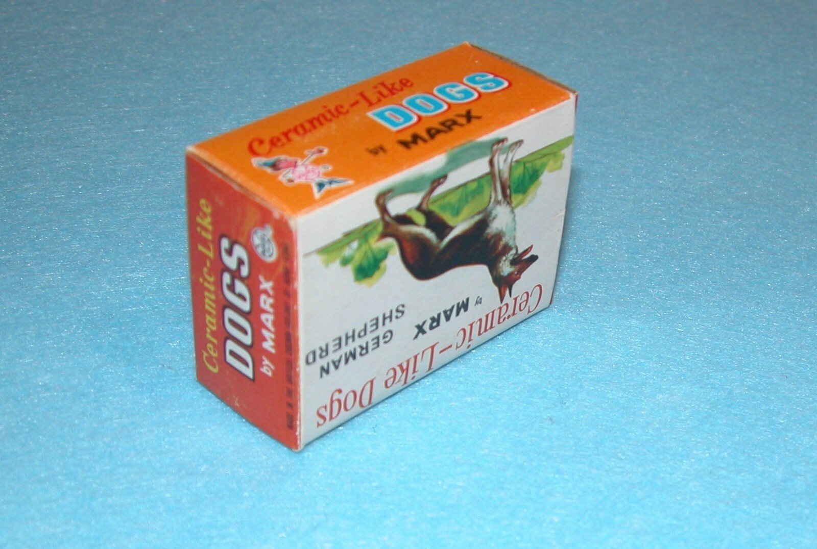 Vintage Miniature Marx Dog German Shepherd Plastic Figurine with Original Box