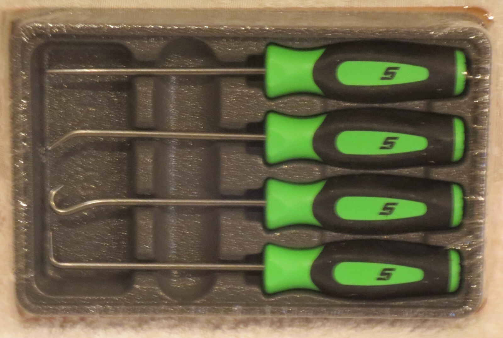 *new* Snapon Pick Set Sgasa204cg *green Soft Handles* Brand New & Sealed!