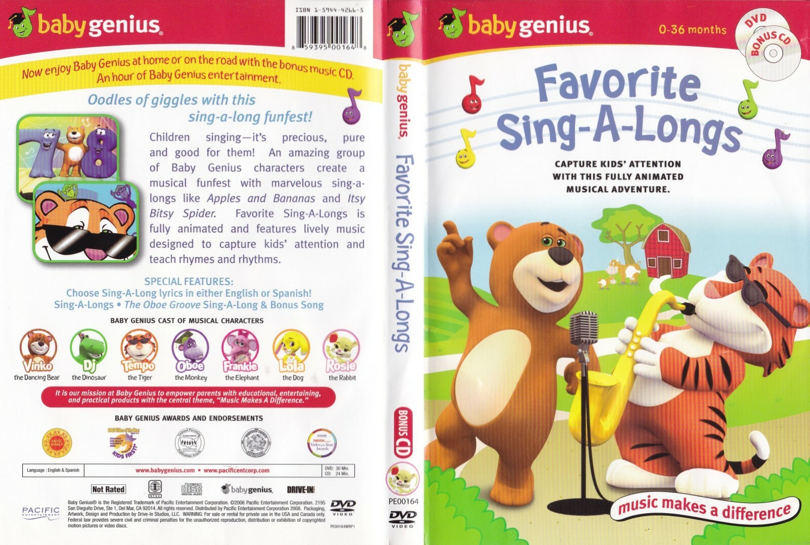 Baby Genius - Favorite Sing-a-longs (DVD, 2006, 2-Disc Set