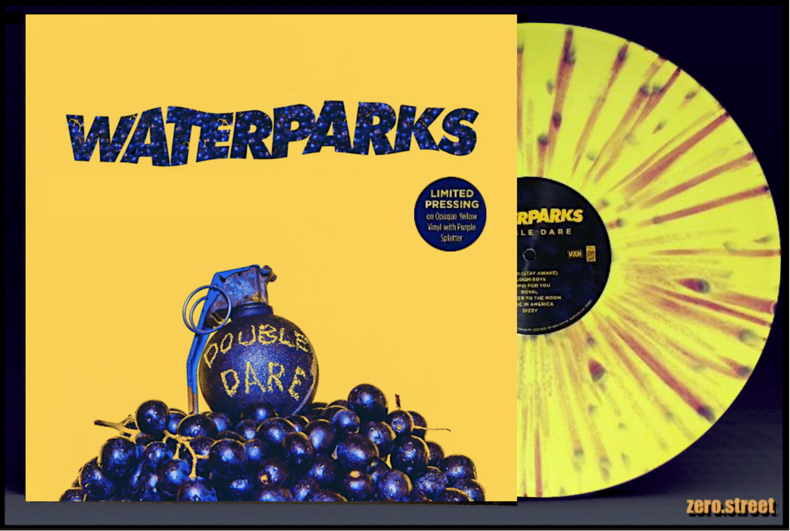 ウォーターパークス　ダブルデア　ヴァイナル WATERPARKS Double Dare LP on YELLOW/PURPLE SPLATTER VINYL