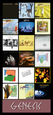 GENESIS album discography magnet (7'' x 3.5'') Phil Collins Peter Gabriel