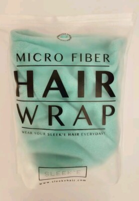 Micro Fiber Hair Wrap.  Sleeke. New In Package. Green Color