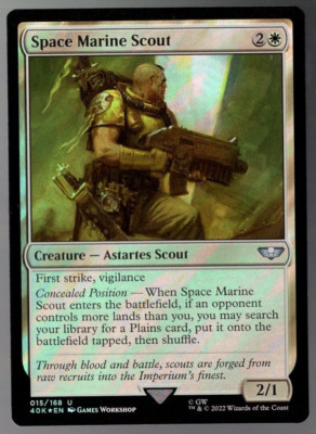 Space Marine Scout 015/168 Uncommon Surge Foil Warhammer 40K MTG NM