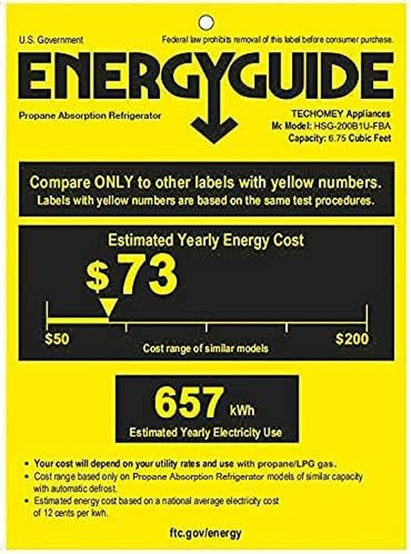 Techomey Propane Freezer 7 Cu.Ft, 110V/LPG Deep Chest Freezers with Lock, Top Op