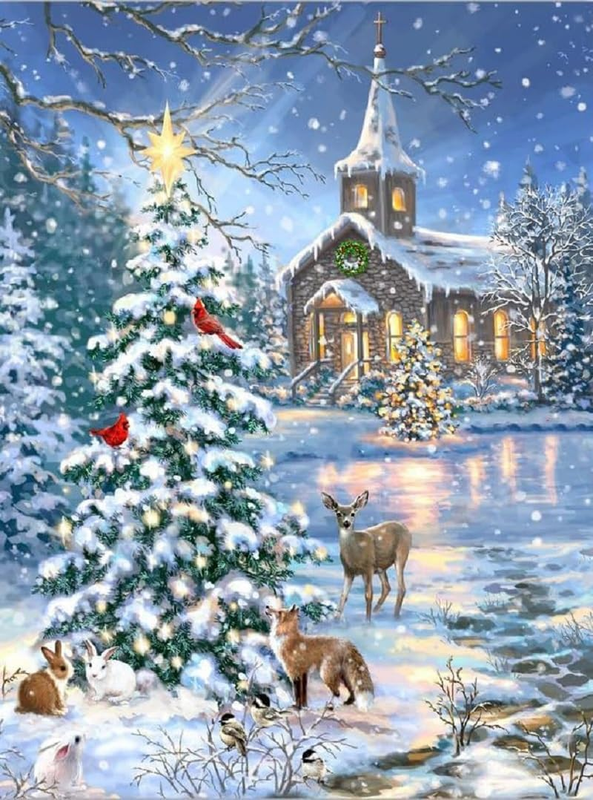 Christmas Diamond Painting Kits for Adults Beginners - Winte
