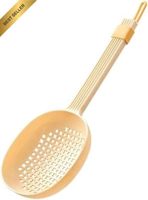 Skimmer Slotted Spoon, Ladle Strainer for Cooking and Pasta Strainer Spoon for K