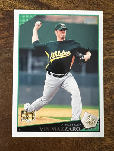 2009 Topps Update Oakland Athletics Baseball Card #UH54 Vin Mazzaro Rookie . rookie card picture