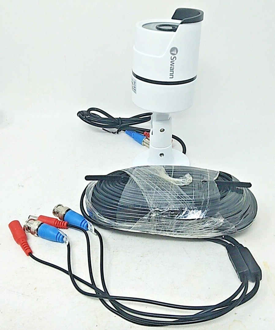 2 Swann Camera Surveillance  Metal White N3960 SR PRO-A855CAM w/ Cable FOR PARTS