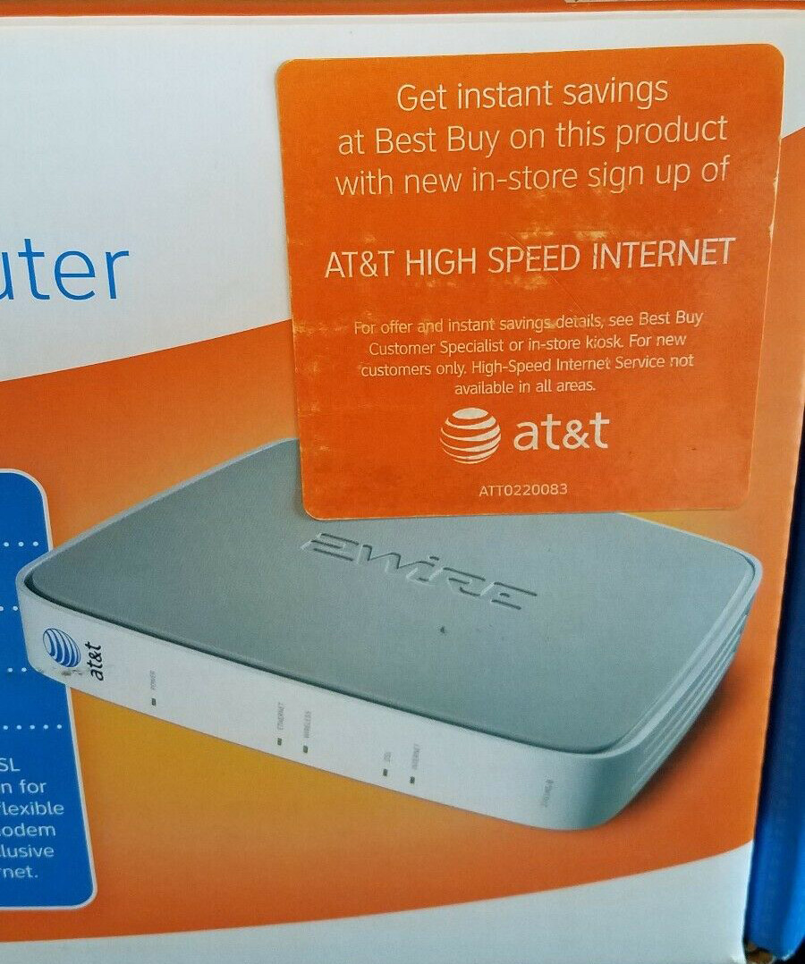 AT&T wireless router with dsl modem New In Box 2701hg b gateway