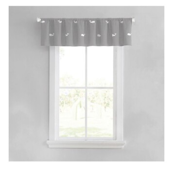 New Haus & Haven Whales Moby Gray Window Cotton Valance