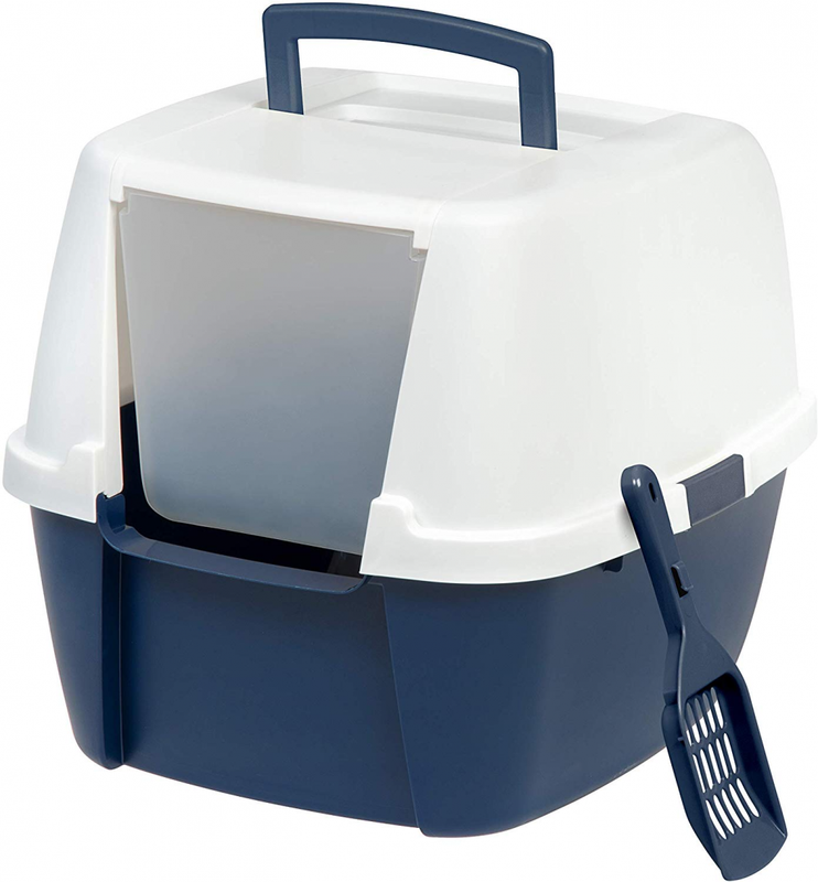 Jumbo Cat Litter Box Pan Enclosed Hooded Covered Kitty House Scoop Flap