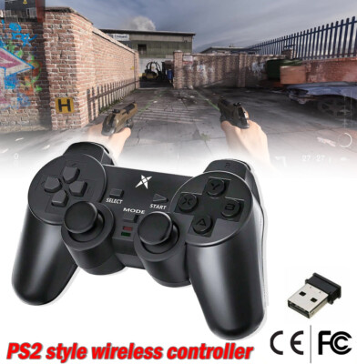 1pcs PS2 Style Black Wireless Controller Gamepad USB ort For PC Laptop computer