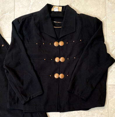 Vintage New Frontier 3 Piece 3XL Womens Western Navajo Concho Skirt Jacket Tank