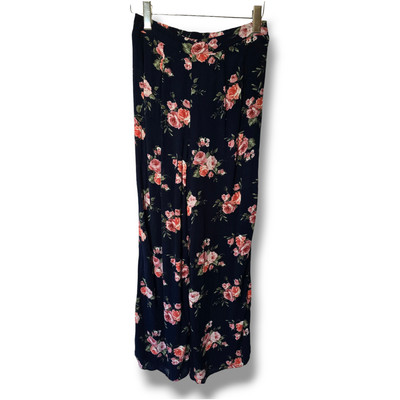 Active USA women's multicolor floral pullover casual pants - small 