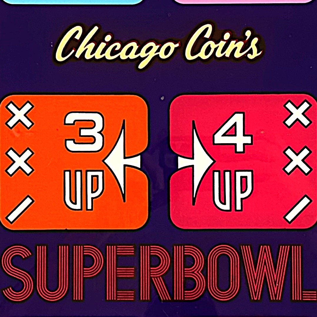 Chicago Coin Superbowl Shuffle Alley Bowler Bowling Game Score Backglass ORIG