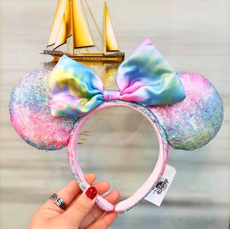 Minnie Mouse SHDR Pastel Rainbow Tie Dye Sequin Disney Parks  display picture 2