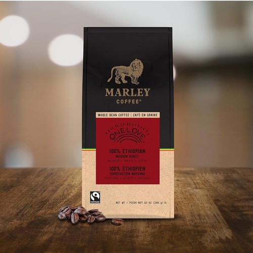 Marley Coffee One Love 100% Ethiopian Wholebean Coffee, Medi