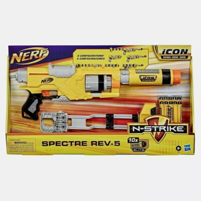 NERF N-Strike Icon Series Spectre Rev-5 Blaster - 6 Configurations - New!