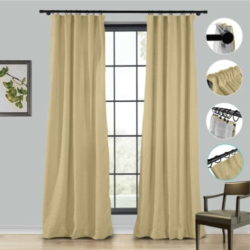ChadMade 50Wx108L inch Drapery Polyester Linen Curtain, Room