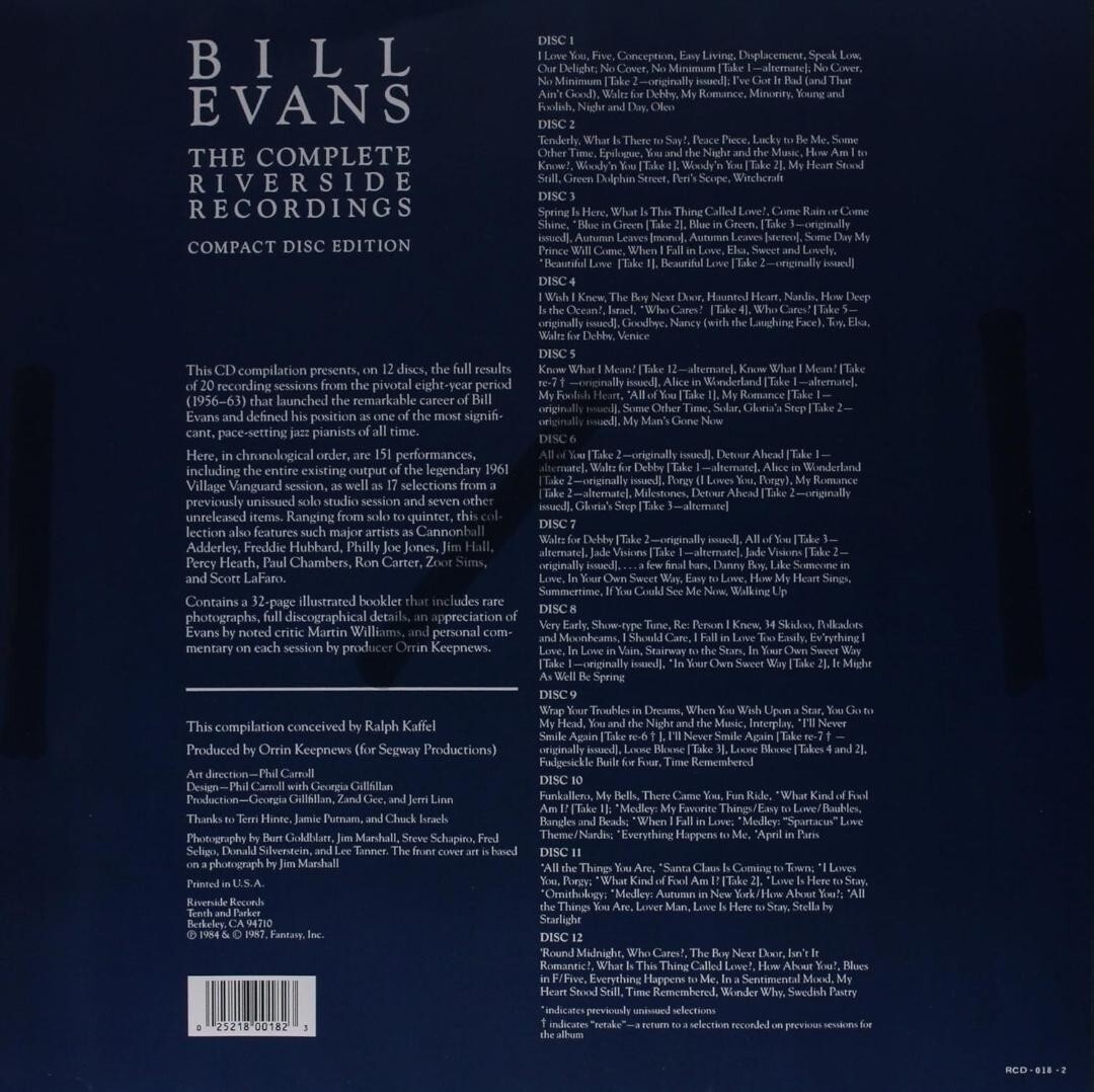 洋楽 BILL EVANS COMPLETE SIDE RECORDINGS BILL EVANS 